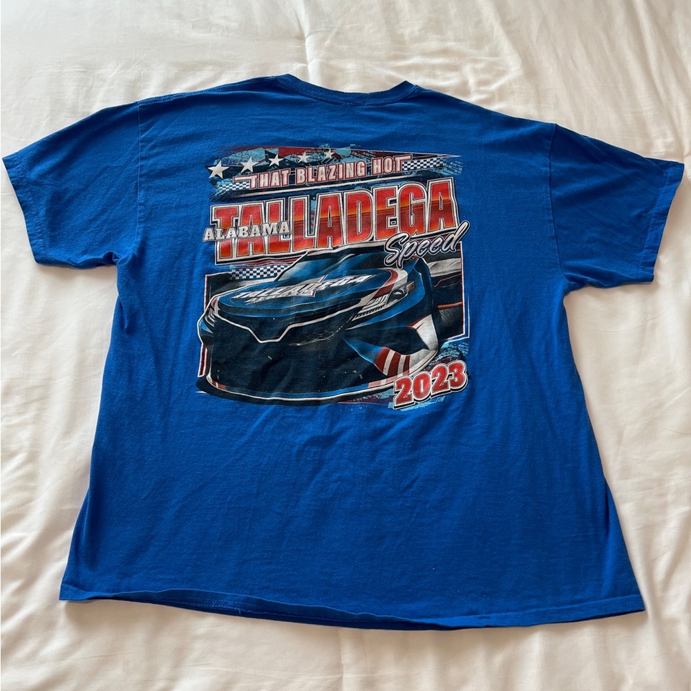 2023 Alabama Talladega Speed Blue Race car Graphic Tee